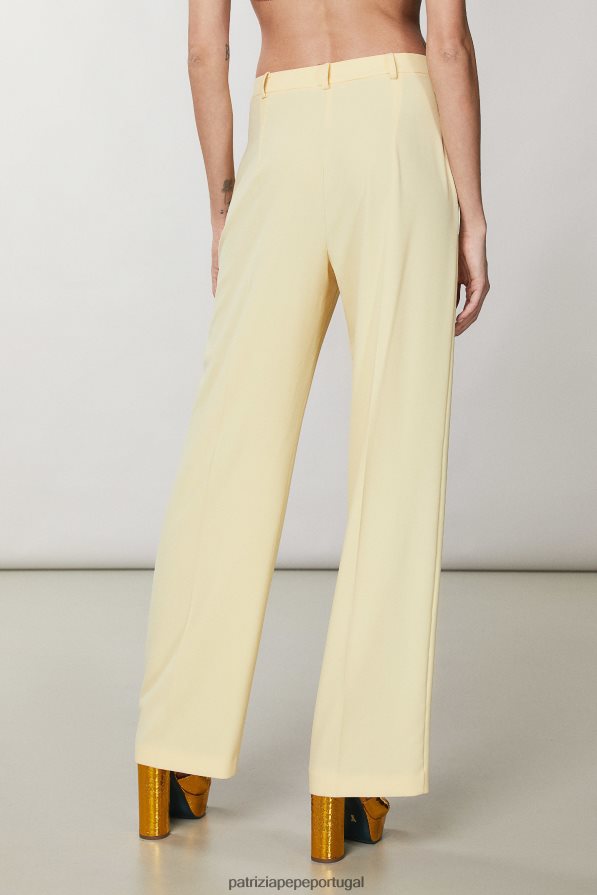 Patrizia Pepe mulheres calças palazzo clareza amarelo vestuário TX086V300