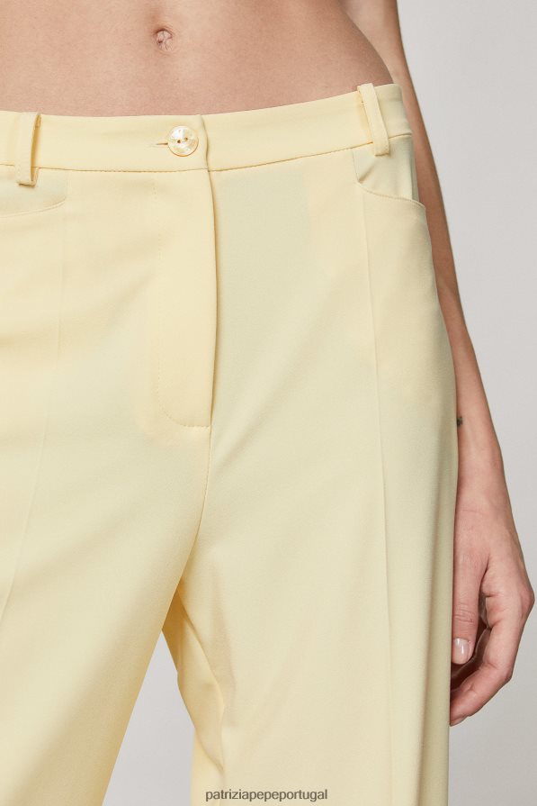 Patrizia Pepe mulheres calças palazzo clareza amarelo vestuário TX086V300