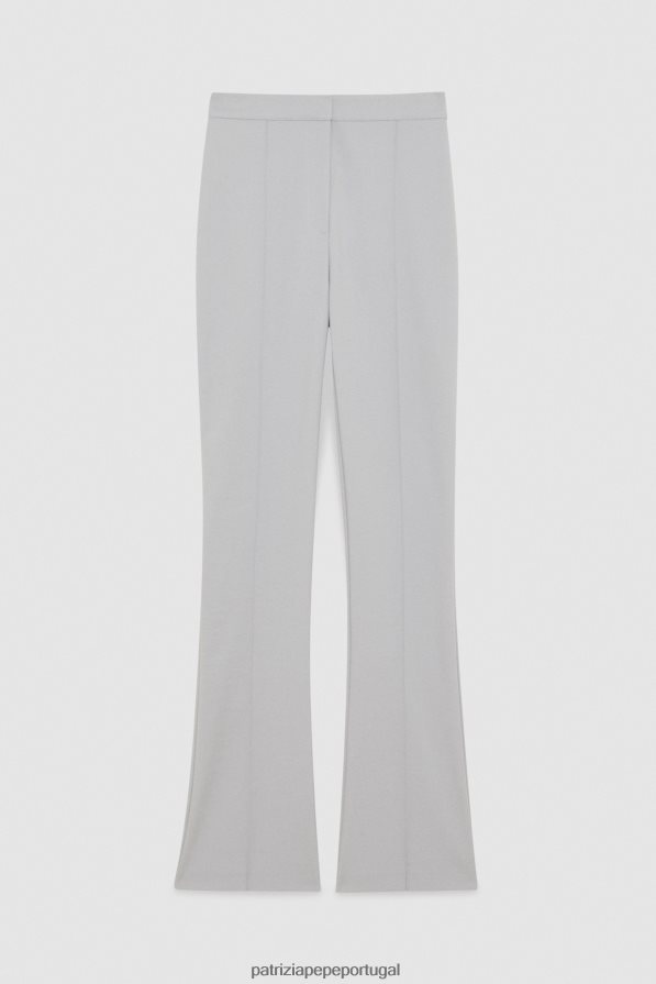 Patrizia Pepe mulheres calças flare finas lua cinza vestuário TX086V177