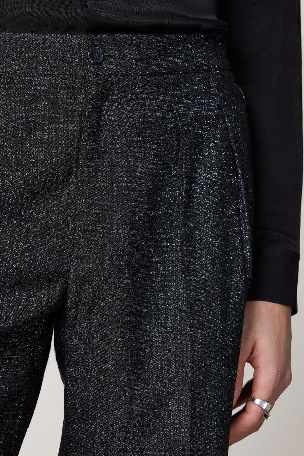 Patrizia Pepe homens bermuda lurex metalizada lurex preto e preto vestuário TX086V1023