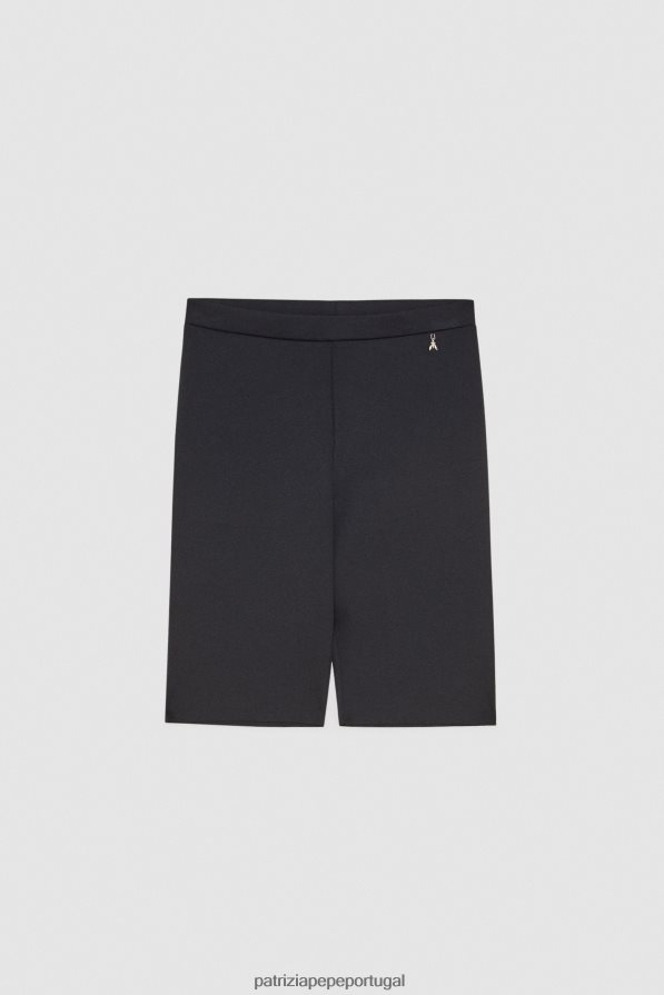 Patrizia Pepe mulheres shorts de ciclismo em jersey fino Nero vestuário TX086V600