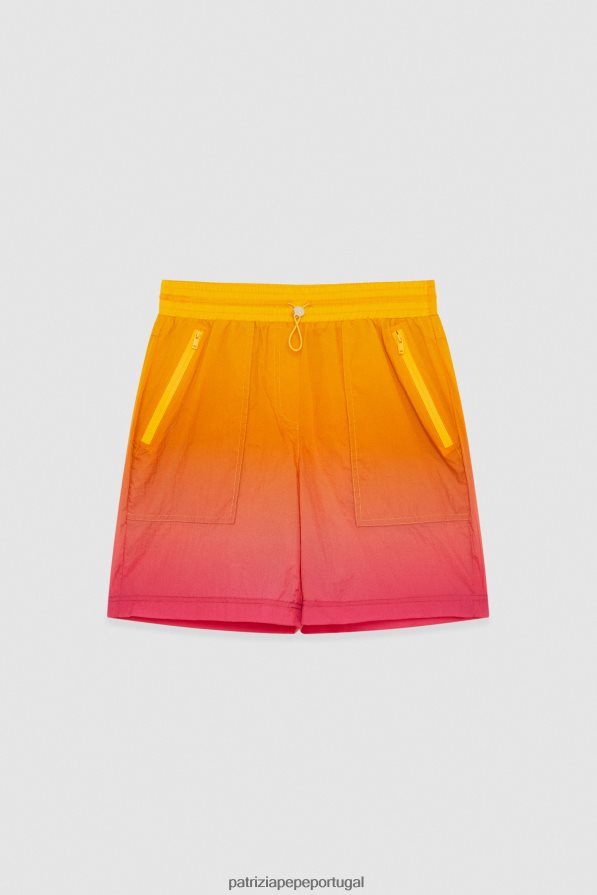 Patrizia Pepe mulheres shorts de corrida de náilon laranja fuxia degradar vestuário TX086V240