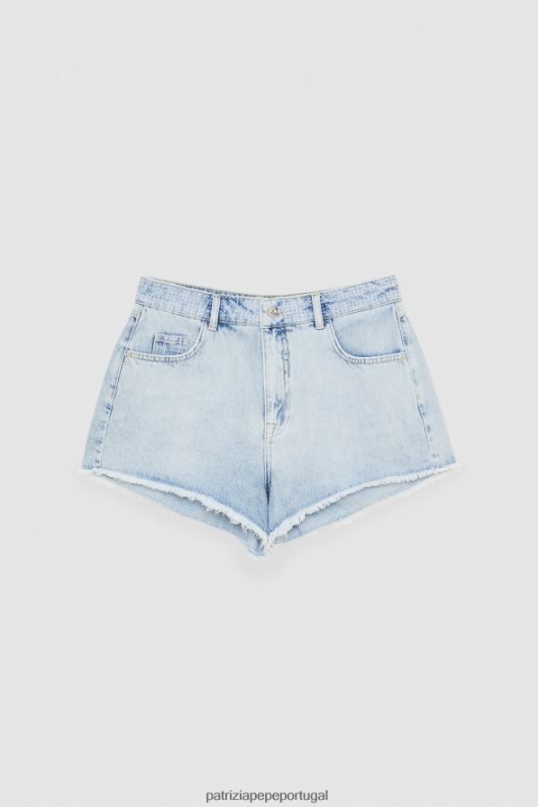 Patrizia Pepe mulheres shorts jeans adornados com strass joia de pedra clara vestuário TX086V335