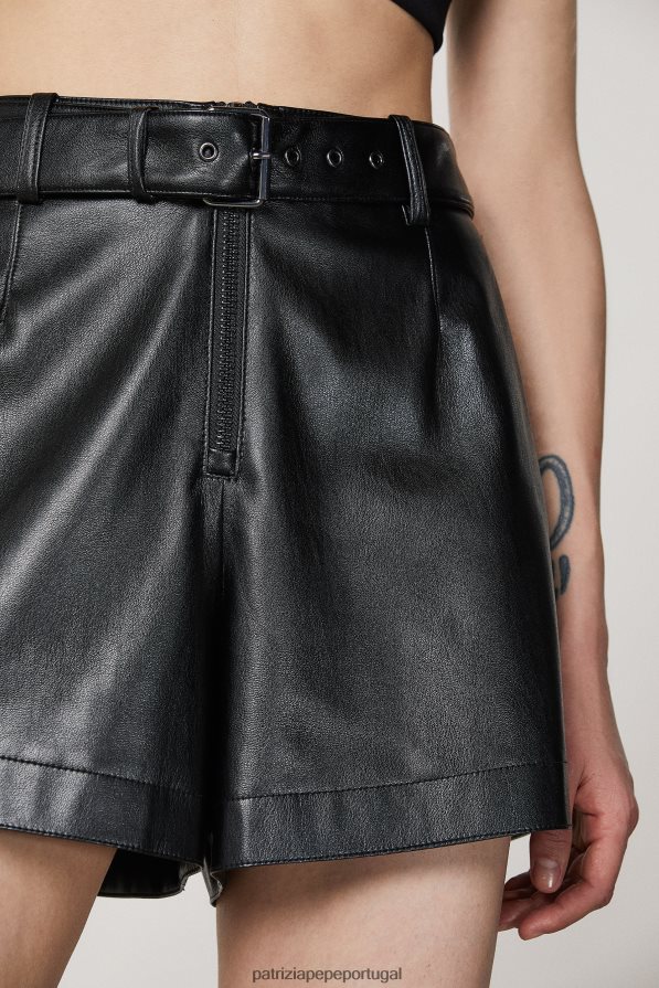 Patrizia Pepe mulheres shorts slim essenciais Nero vestuário TX086V184