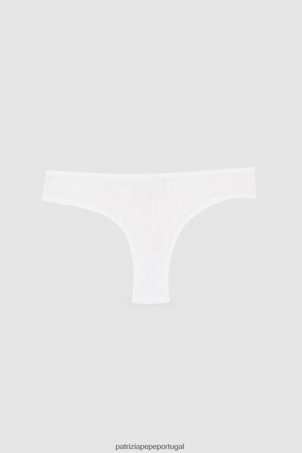 Patrizia Pepe mulheres calcinha brasileira de tule branco vestuário TX086V711