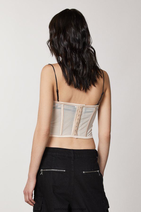 Patrizia Pepe mulheres espartilho de tule nu vestuário TX086V337