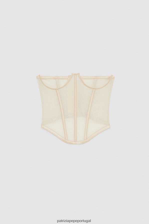 Patrizia Pepe mulheres espartilho de tule nu vestuário TX086V337