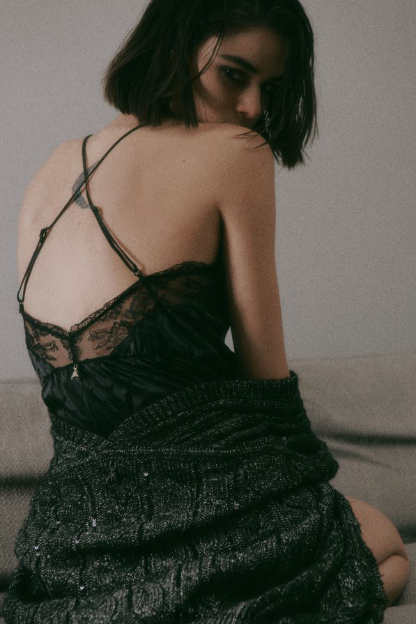 Patrizia Pepe mulheres macacão stretch em cetim e renda Nero vestuário TX086V590