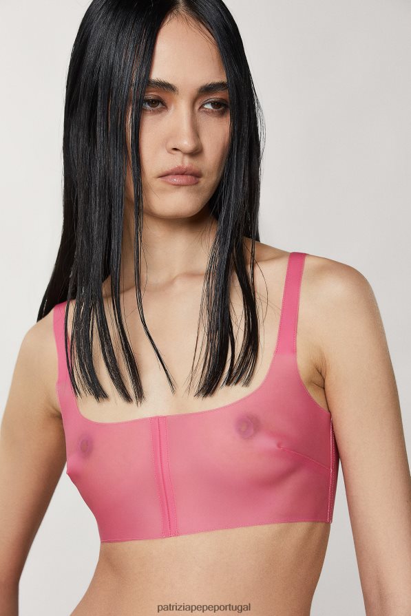 Patrizia Pepe mulheres sutiã fino de conexão rosa cereja vestuário TX086V553