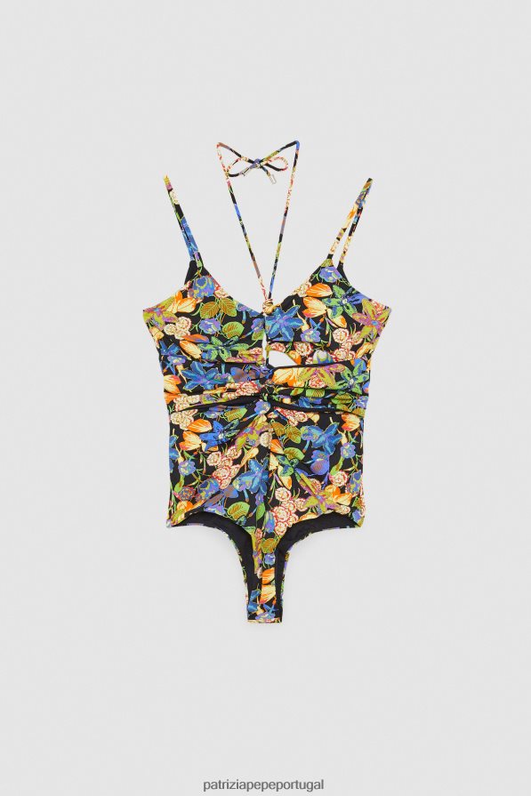 Patrizia Pepe mulheres maiô estampado de uma peça flor do metaverso vestuário TX086V329