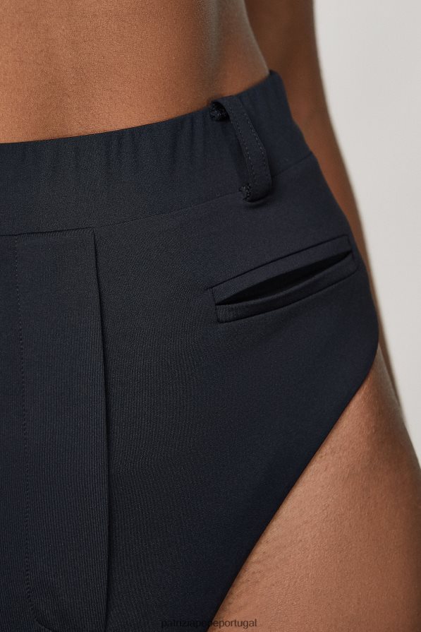 Patrizia Pepe mulheres parte de baixo do biquíni de cintura alta Nero vestuário TX086V612