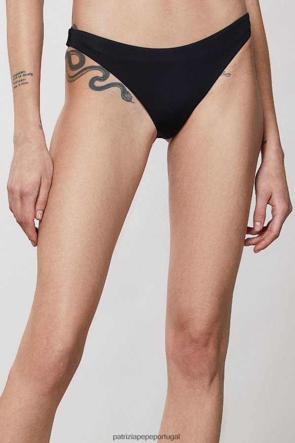 Patrizia Pepe mulheres parte de baixo do biquíni de cintura baixa Nero vestuário TX086V235