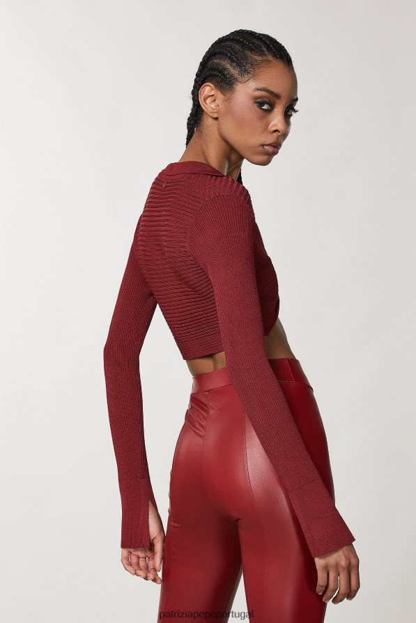 Patrizia Pepe mulheres cardigan de viscose slim fit vermelho marciano vestuário TX086V54