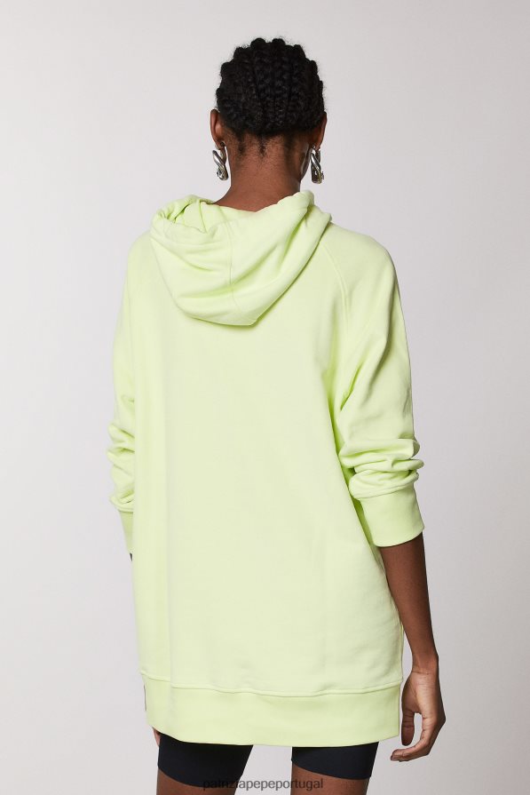 Patrizia Pepe mulheres moletom com capuz grande limão ensolarado vestuário TX086V420