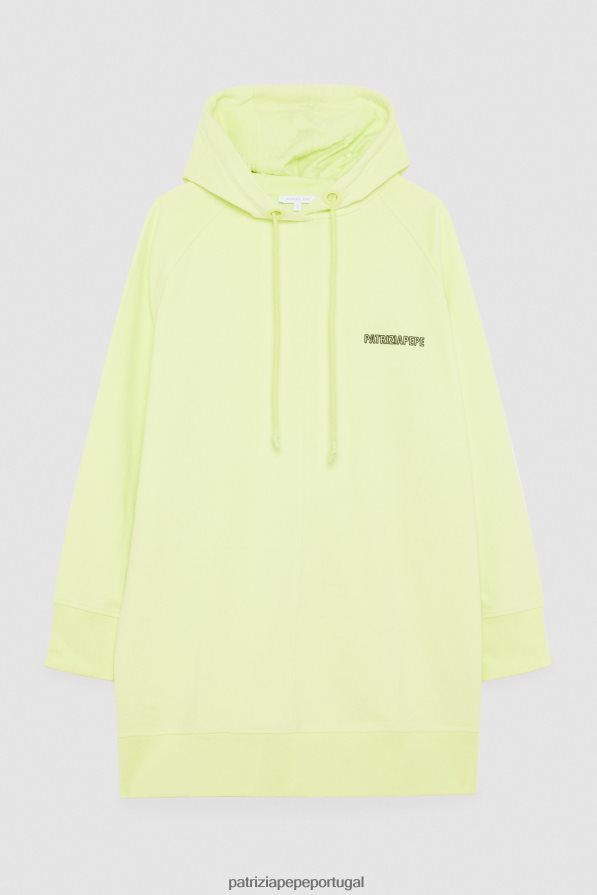Patrizia Pepe mulheres moletom com capuz grande limão ensolarado vestuário TX086V420