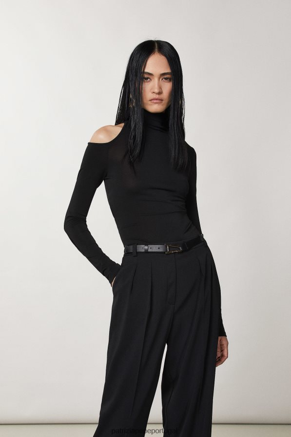 Patrizia Pepe mulheres suéter de jersey fino Nero vestuário TX086V444