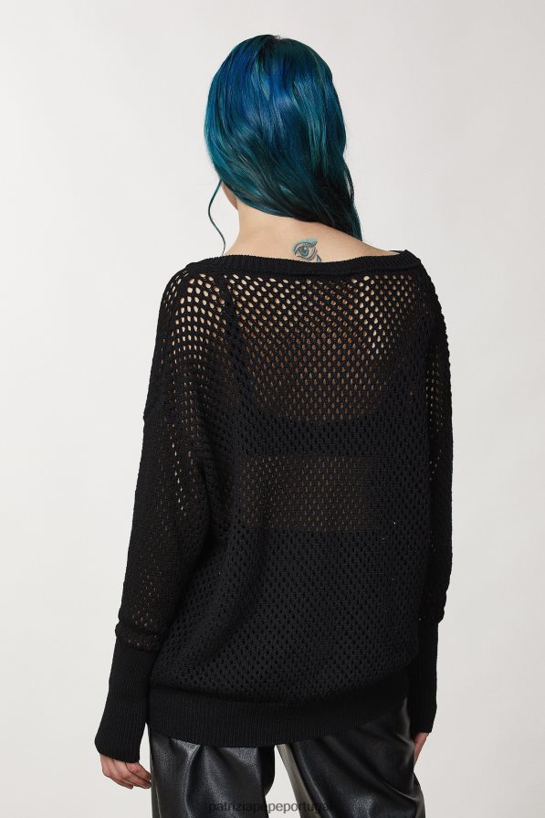 Patrizia Pepe mulheres suéter de malha de viscose Nero vestuário TX086V14