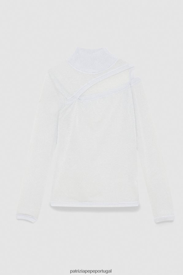 Patrizia Pepe mulheres suéter lurex slim fit lurex cinza mineral vestuário TX086V121