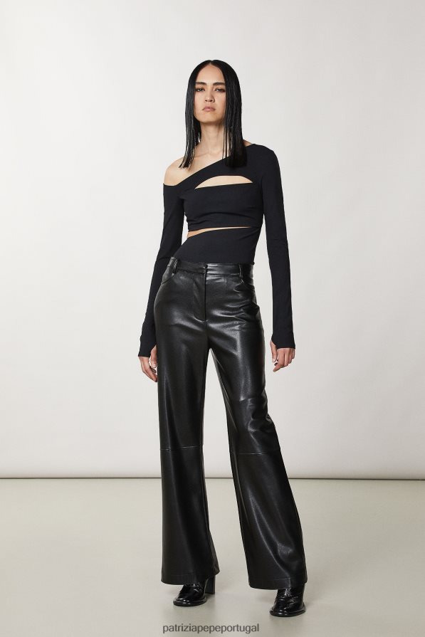 Patrizia Pepe mulheres suéter técnico Nero vestuário TX086V168