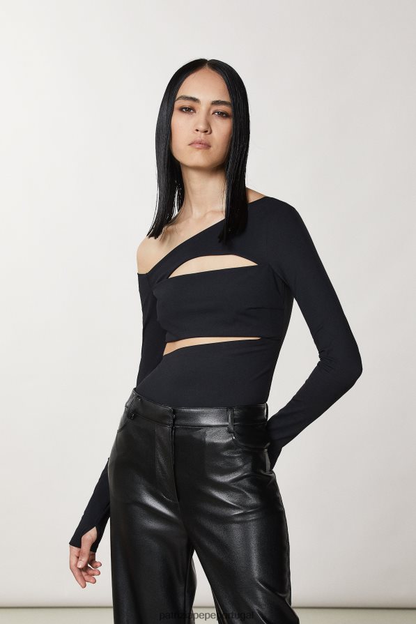 Patrizia Pepe mulheres suéter técnico Nero vestuário TX086V168