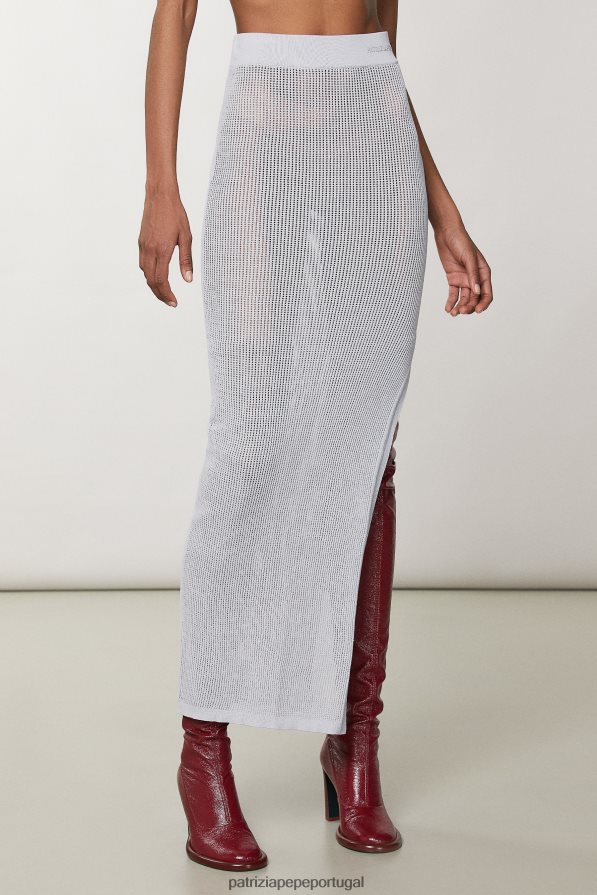 Patrizia Pepe mulheres saia de viscose mineral cinza/verde vestuário TX086V114