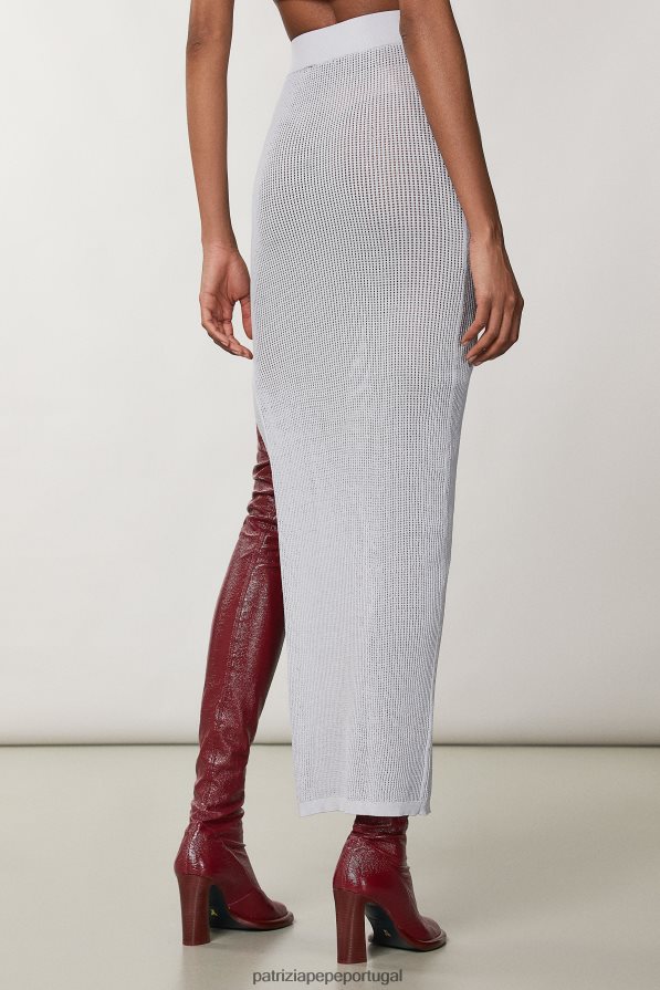 Patrizia Pepe mulheres saia de viscose mineral cinza/verde vestuário TX086V114