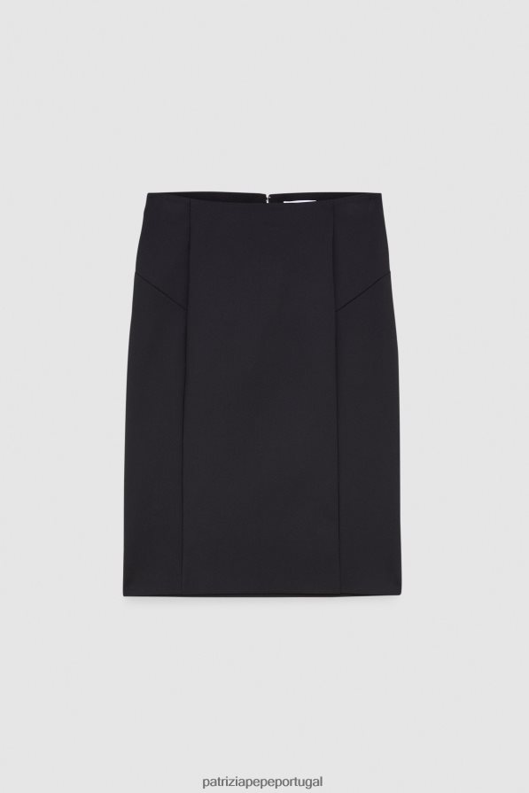 Patrizia Pepe mulheres saia lápis midi Nero vestuário TX086V577