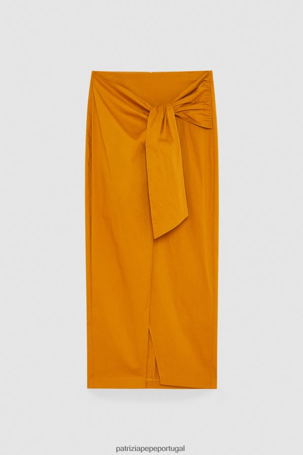 Patrizia Pepe mulheres saia midi essencial caramelo de verão vestuário TX086V221