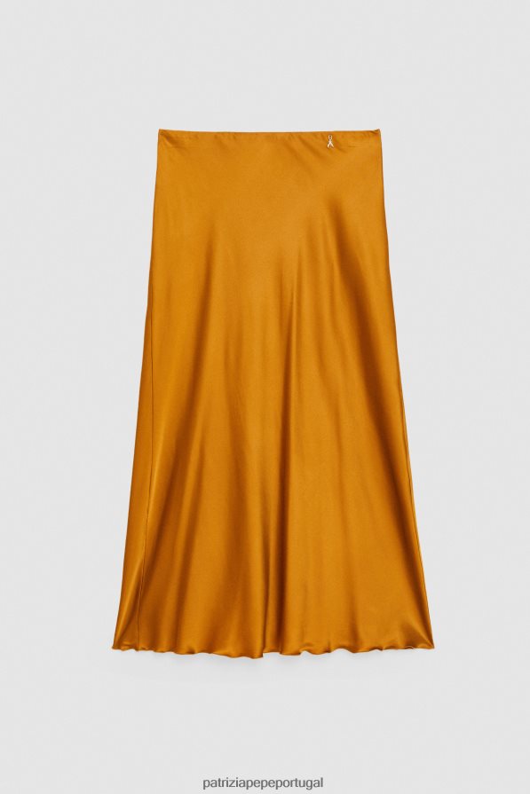 Patrizia Pepe mulheres saia midi marrom picante vestuário TX086V540