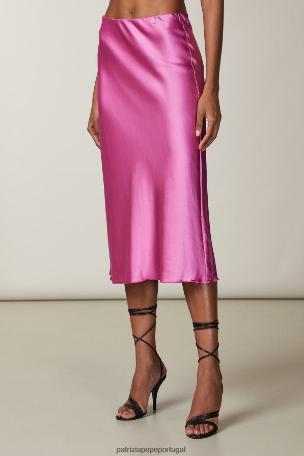 Patrizia Pepe mulheres saia midi orquídea roxa vestuário TX086V517