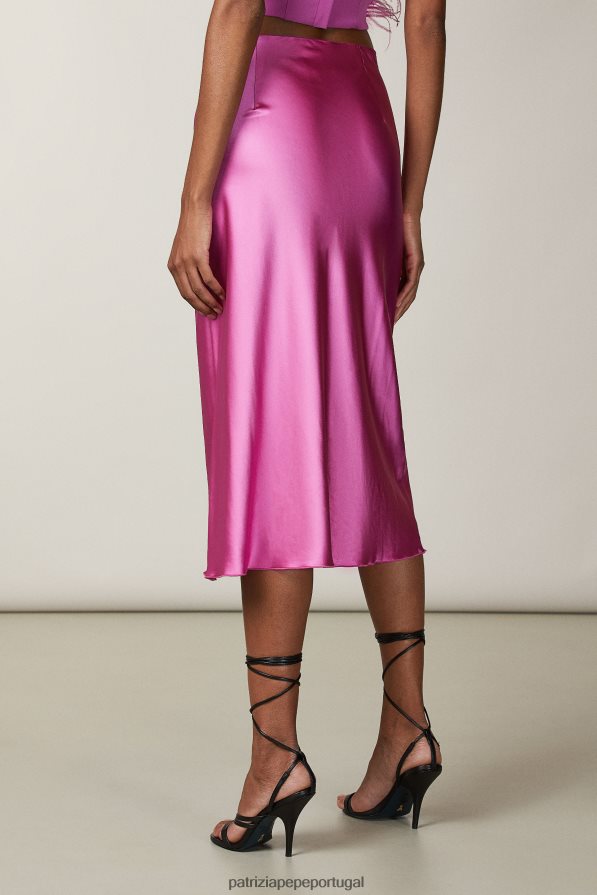 Patrizia Pepe mulheres saia midi orquídea roxa vestuário TX086V517