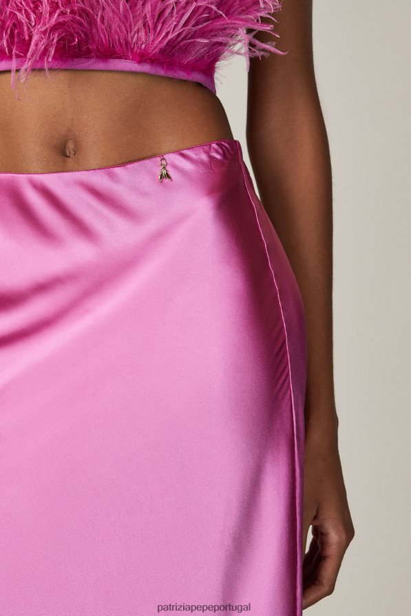 Patrizia Pepe mulheres saia midi orquídea roxa vestuário TX086V517