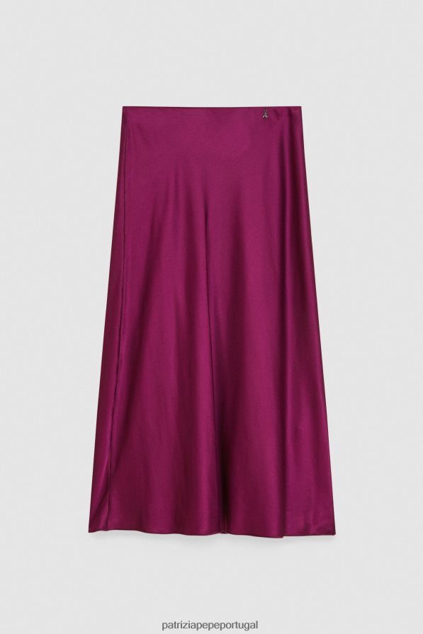 Patrizia Pepe mulheres saia midi roxo futurista vestuário TX086V36