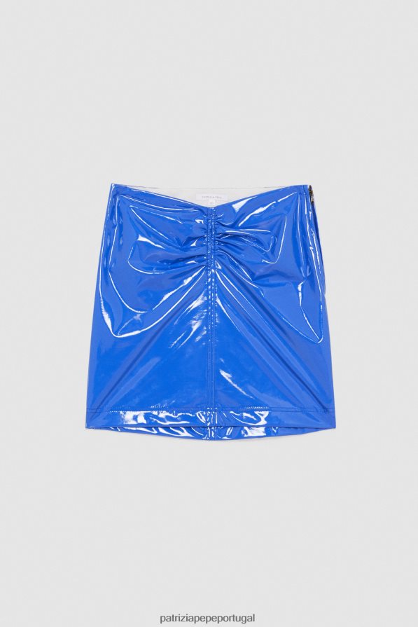 Patrizia Pepe mulheres minissaia brilhante raio azul vestuário TX086V6