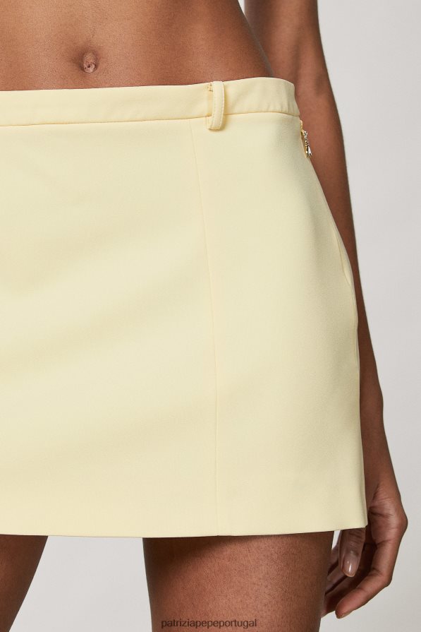 Patrizia Pepe mulheres minissaia cintura baixa clareza amarelo vestuário TX086V301
