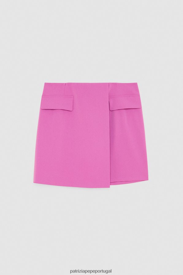 Patrizia Pepe mulheres saia envolvente essencial orquídea roxa vestuário TX086V528