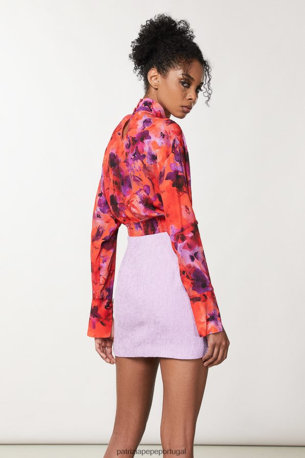 Patrizia Pepe mulheres blusa de crepe impressão infravermelha vestuário TX086V641