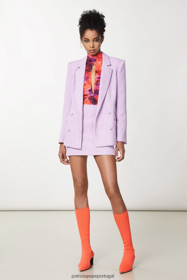 Patrizia Pepe mulheres blusa de crepe impressão infravermelha vestuário TX086V641