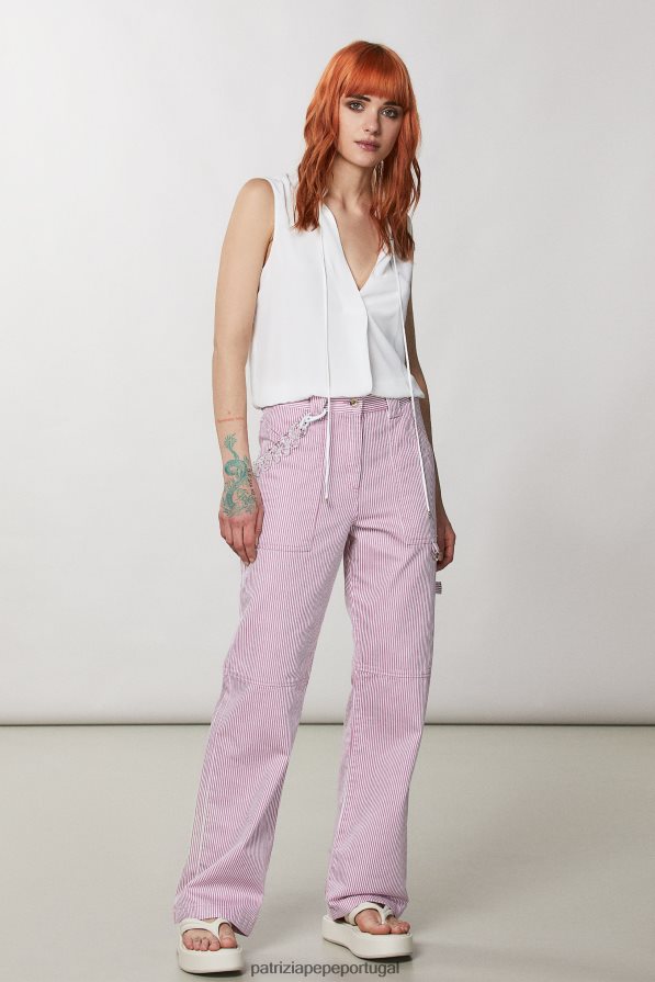 Patrizia Pepe mulheres camisa sem mangas branco vestuário TX086V556