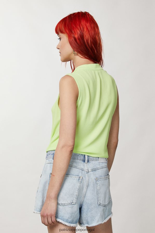 Patrizia Pepe mulheres camisa sem mangas limão de verão vestuário TX086V333