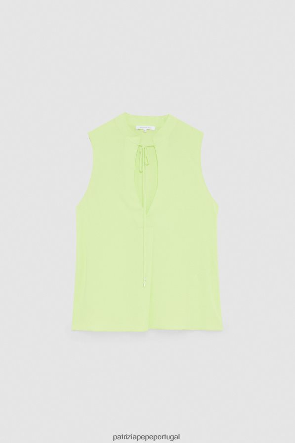 Patrizia Pepe mulheres camisa sem mangas limão de verão vestuário TX086V333