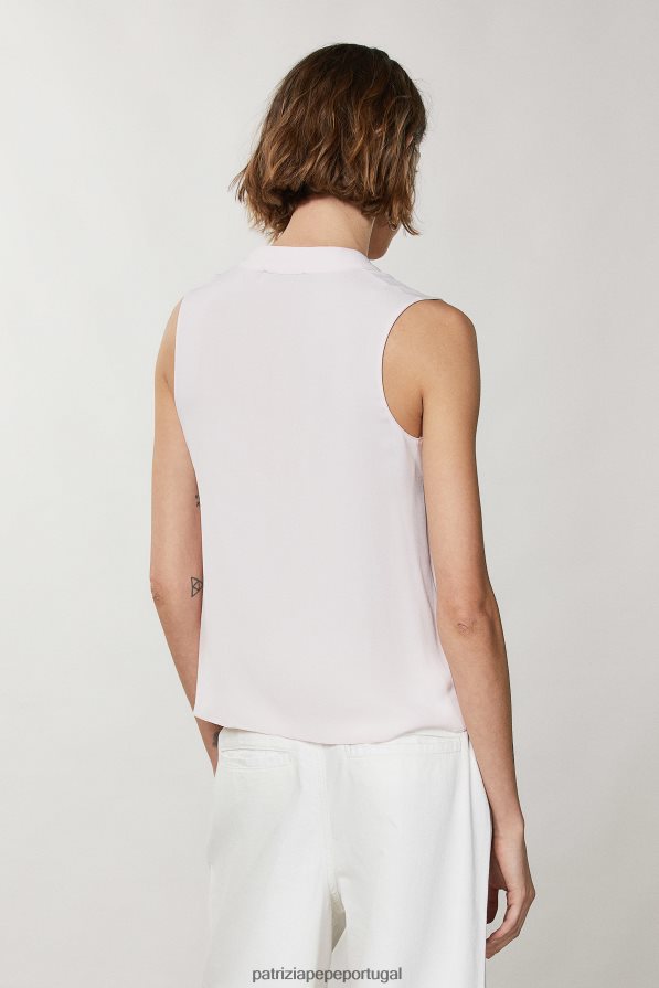 Patrizia Pepe mulheres camisa sem mangas nude rosado vestuário TX086V368
