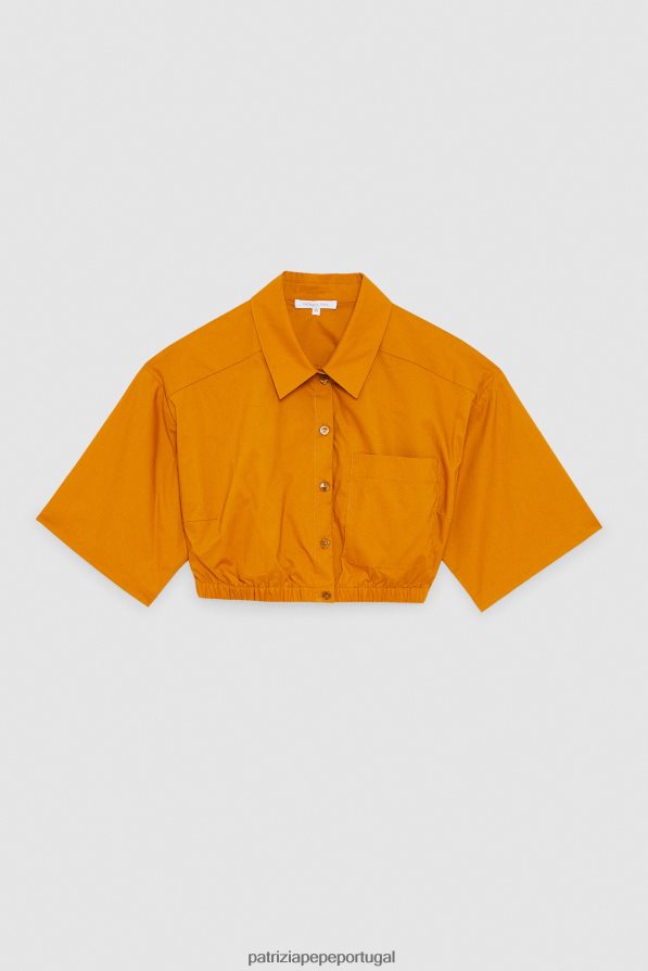 Patrizia Pepe mulheres camisa cortada caramelo de verão vestuário TX086V220