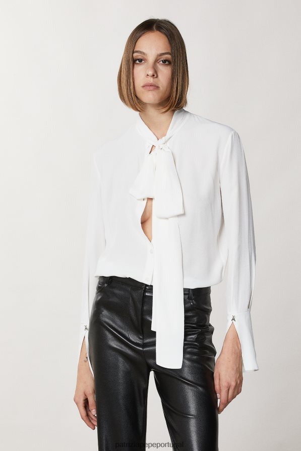 Patrizia Pepe mulheres camisa de manga comprida branco vestuário TX086V104