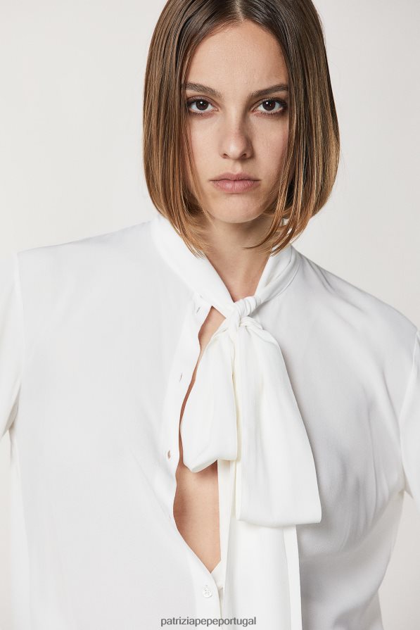 Patrizia Pepe mulheres camisa de manga comprida branco vestuário TX086V104