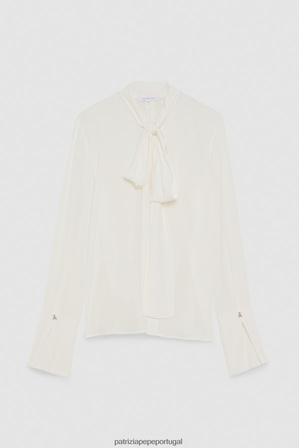 Patrizia Pepe mulheres camisa de manga comprida branco vestuário TX086V104