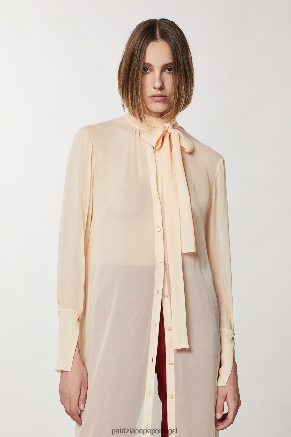 Patrizia Pepe mulheres vestido camisa de viscose rubor astral vestuário TX086V81