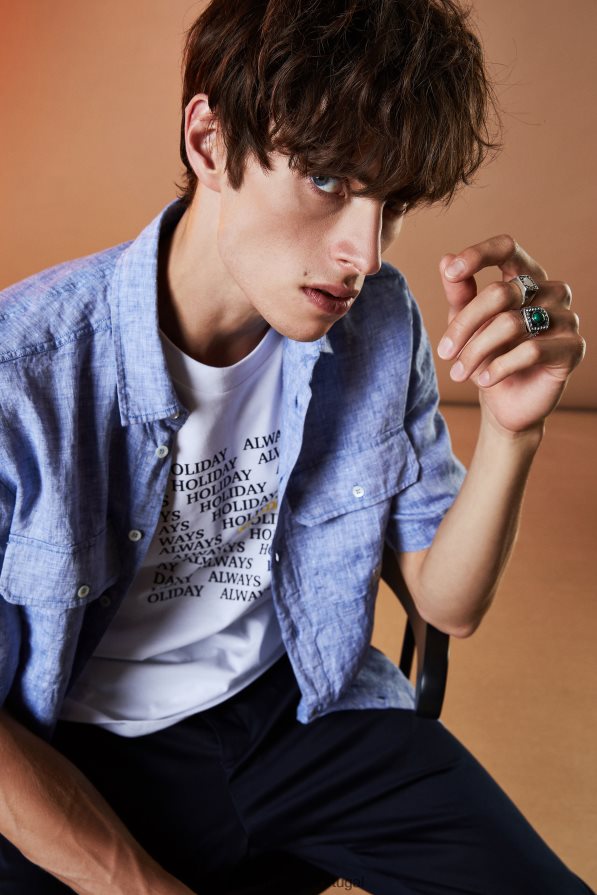 Patrizia Pepe homens camiseta estampada manga curta feriado branco vestuário TX086V1024