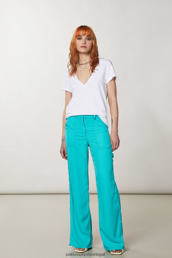 Patrizia Pepe mulheres camiseta estampada branco ótico vestuário TX086V201