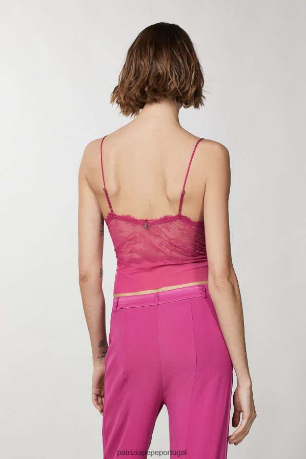 Patrizia Pepe mulheres blusa de renda cerimônia fúcsia vestuário TX086V263